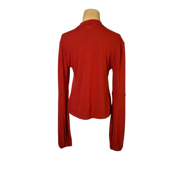 Jack by BB Dakota Burnt Orange Balloon Sleeves Sweater size Medium - Picture 13 of 14